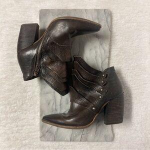 A.S.98 Airstep Ankle Boots Size 6 Leather Brown Boho Revival Western Cowgirl